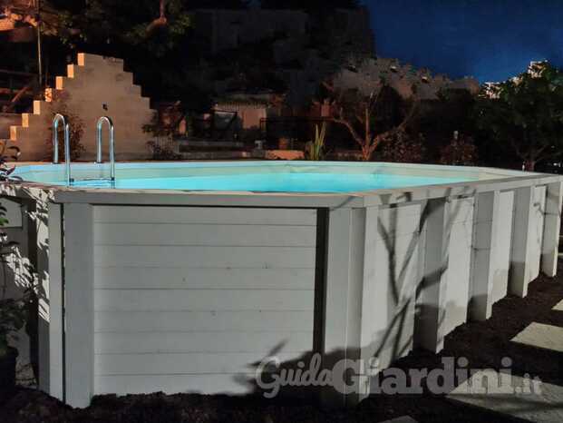 Piscina ottagonale allungata 6,40x4,00