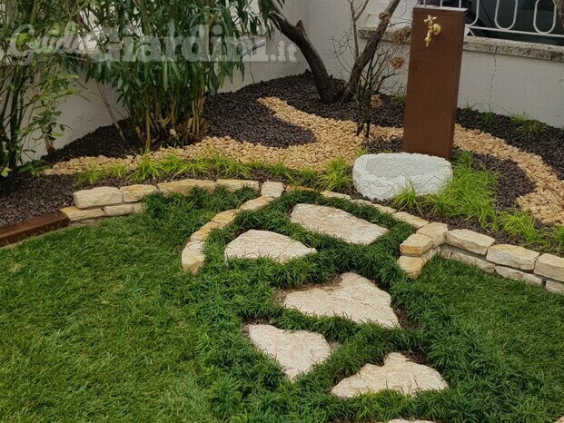 Giardino con fontana