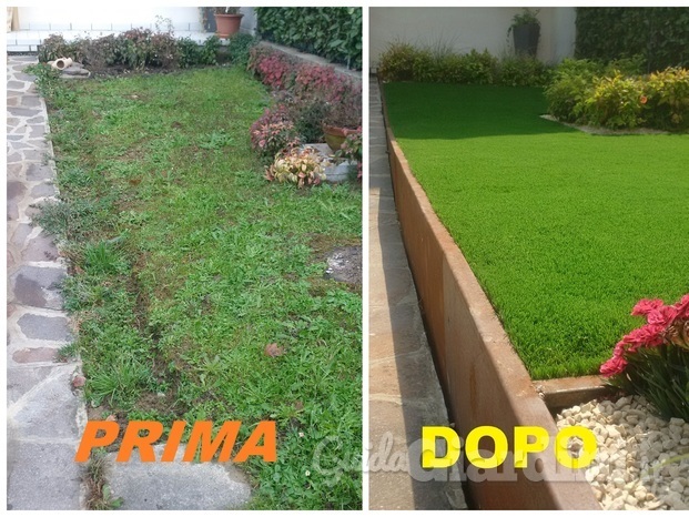 RIFACIMENTO GIARDINO CON SINTETICO