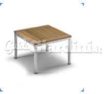 Tavolino Quadrato In Acciaio E Teak - Altura Catalogo ~ ' ' ~ project.pro_name